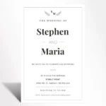 Modern Monogram Wedding Invitation