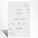Soft Sage Floral Wedding Invitation