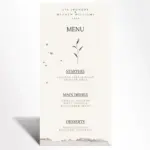 Rustic Linen Menu Card