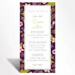 Midnight Bloom Menu Card