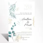 Eucalyptus Grace Save the Date Card