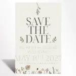 Rustic Wildflower Save the Date Card