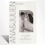 Modern Arch Photo Save the Date Card