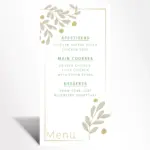 Olive Grove Minimalist Menu Card