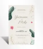 Elegant Botanical Wedding Invitation