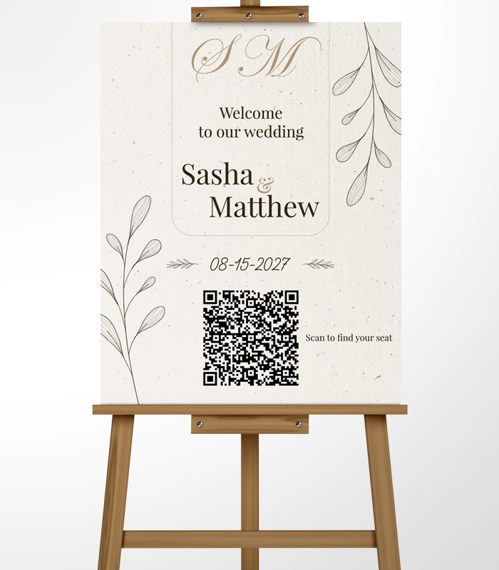 Seating 13 Liora QR Welcome Sign - Image 1