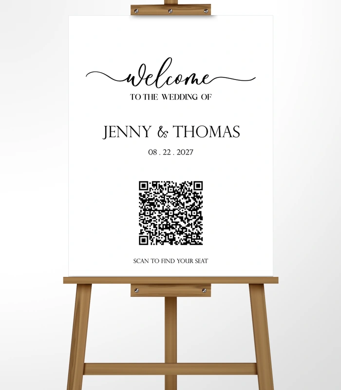 Seating 17 Mon Amour QR Welcome Sign - Image 1