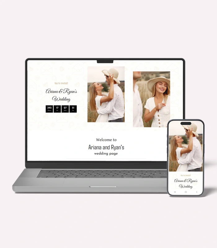 Template Elegant Romance - RSVP Website - Image 1